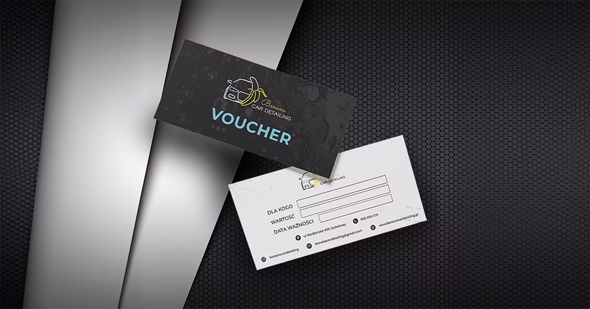 Voucher podarunkowy Banana Car Detailing – prezent dla fana motoryzacji z Rybnika