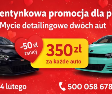 Walentynkowa promocja – mycie detailingowe dla par